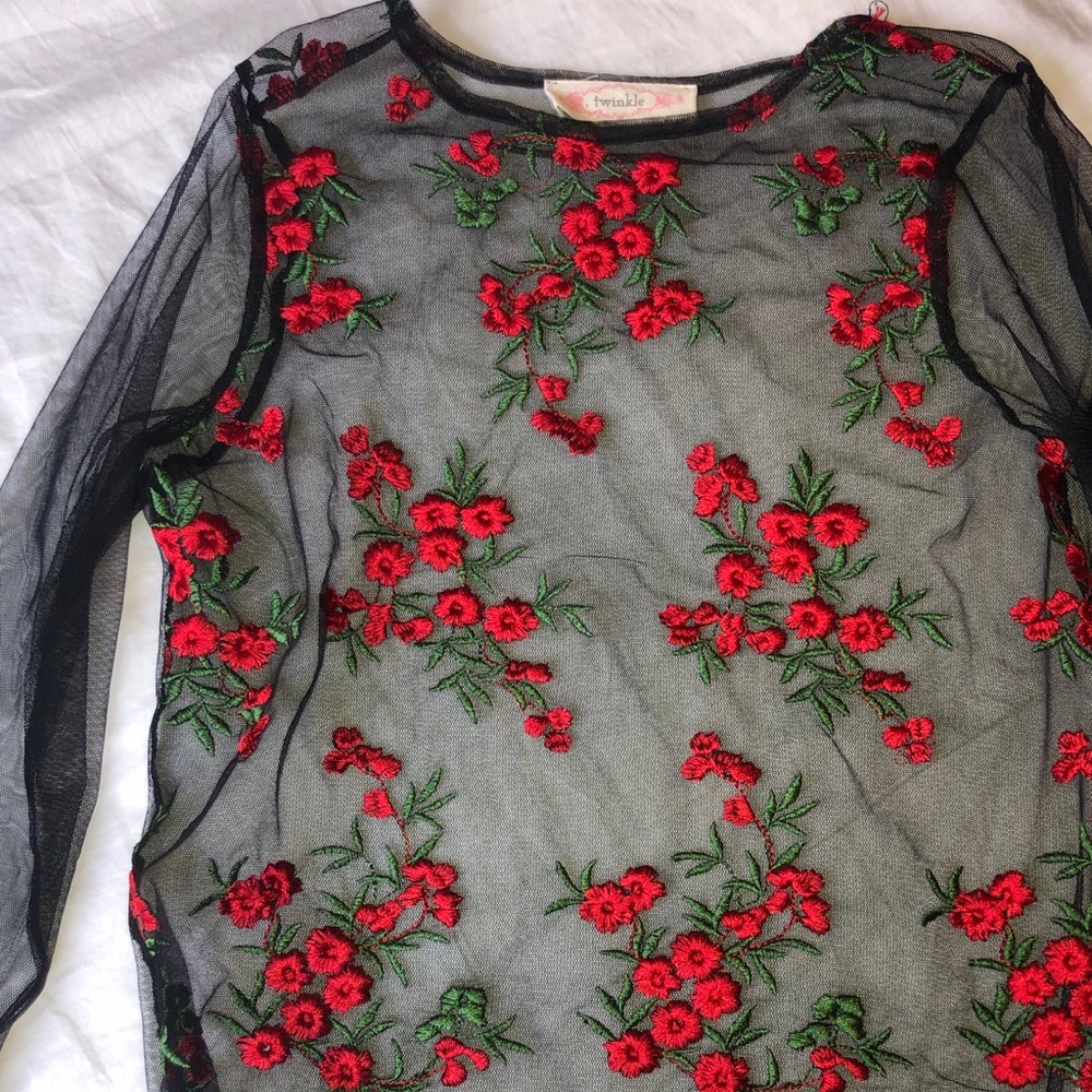 Sheer Rose Shirt